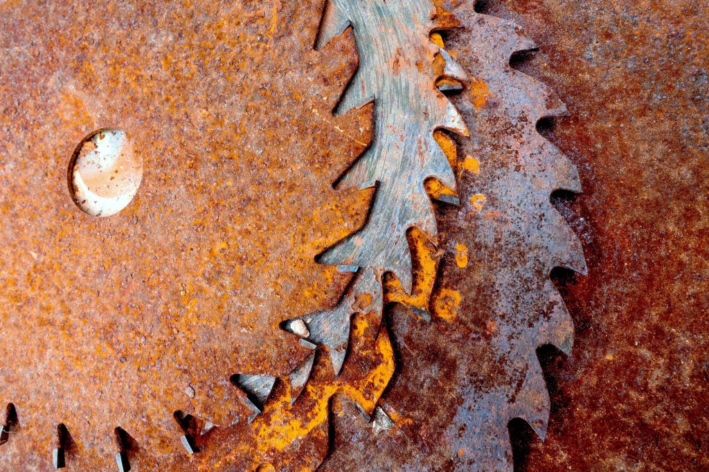 Rusty saw blade